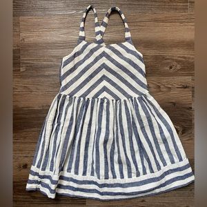 Toddler Linen Striped Dress Size 4T
